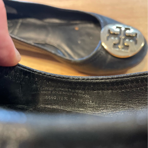 Tory Burch Flats Women's Size 6M Black Leather - Picture 3 of 12
